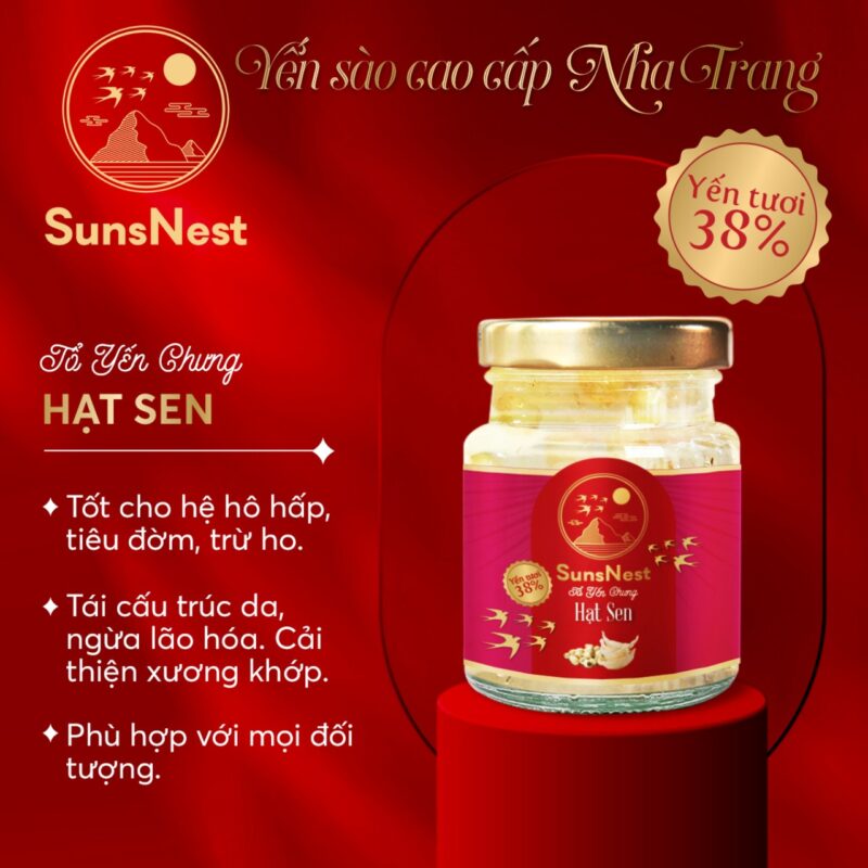 Tổ Yến Chưng Hạt Sen